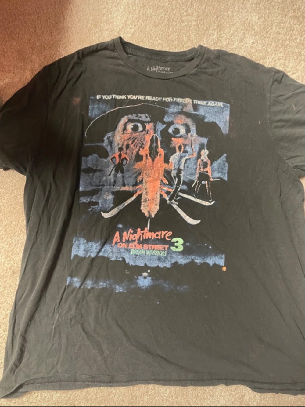 A Nightmare on Elm Street 3 Black Graphic Tee men’s XL